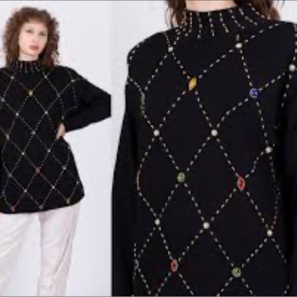 Vintage O.H.I jeweled sweater